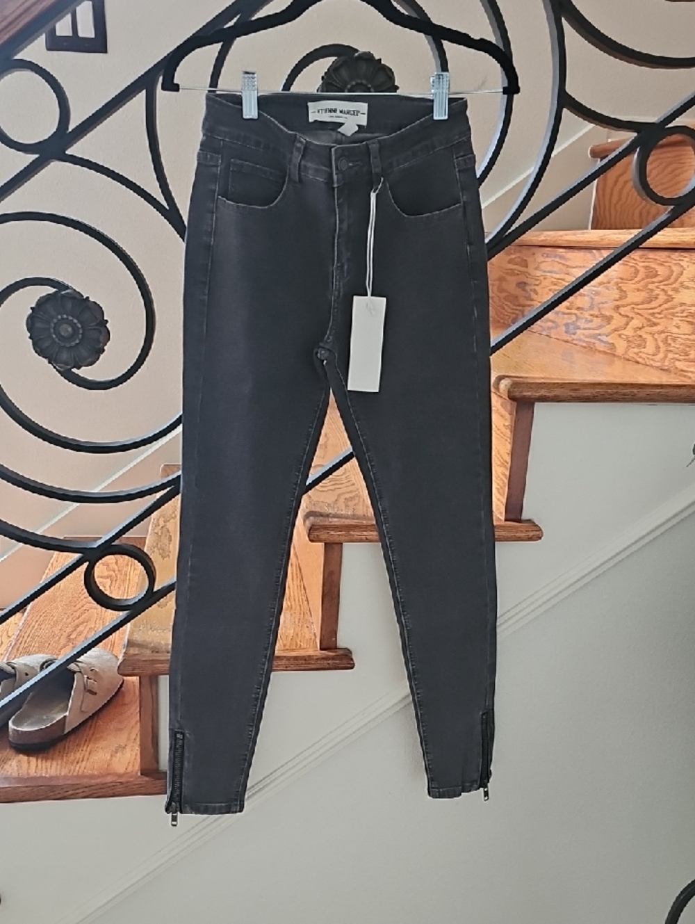 Black NYC‎ High-Rise Black Skinny Jeans